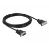 Seriële kabel DeLOCK 86603 zwart 3 m RS-232 Sub-D9