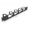 Kabelmanagementpaneel DeLOCK 19 inch 66659 zwart 1U met 4 openingen en 5 haken