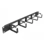 Kabelmanagementpaneel DeLOCK 19 inch 66659 zwart 1U met 4 openingen en 5 haken
