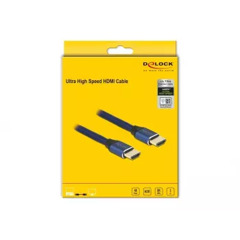 HDMI-kabel DeLOCK Ultra High Speed 48 Gbps 8K 60 Hz blauw 3 m