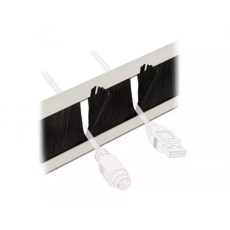 Kabelmanagementpaneel DeLOCK 10 inch kabelmanagement-borstelstrip