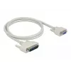 Seriële kabel DeLOCK 84544 1 m D-Sub 25-pin D-Sub 9-pin beige