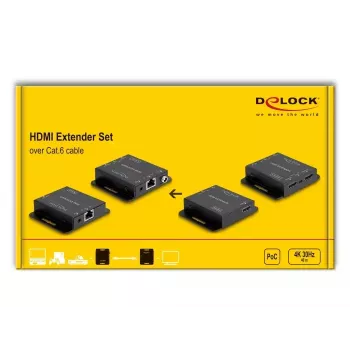 AV-zender & -ontvanger DeLOCK 65832 HDMI Extender Set 4K 30Hz