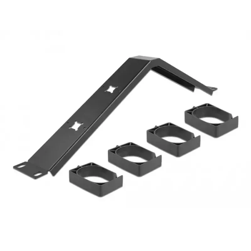 Kabelmanagementpaneel DeLOCK 19 inch 66667 zwart 1U met haken