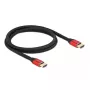 HDMI-kabel DeLOCK Ultra High Speed 48 Gbit/s 8K 60 Hz rood 1 m
