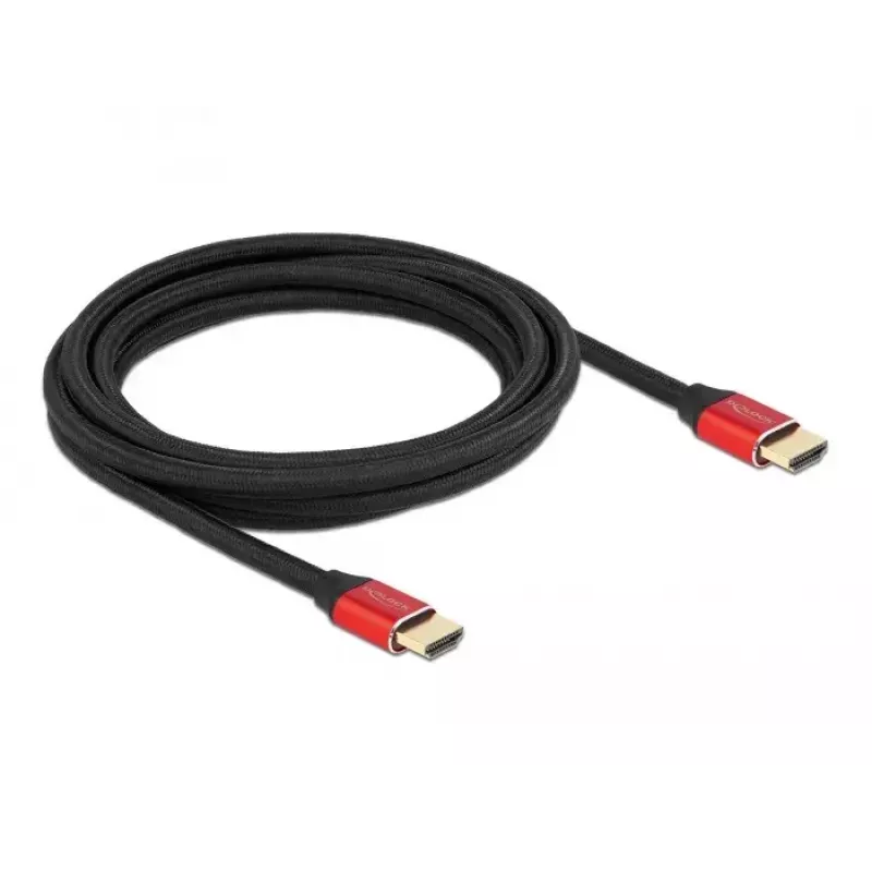 HDMI-kabel DeLOCK Ultra High Speed 48 Gbit/s 8K 60 Hz rood 3 m