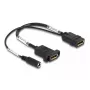 DeLOCK DisplayPort-kabel 4K 60 Hz DC-voeding 0,30 m paneelmontage
