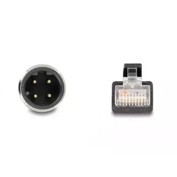 DeLOCK M12 adapterkabel D-gecodeerd 4-polig stekker naar RJ45 stekker 50 cm