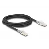 Netwerkkabel DELOCK 80256 Cat6a S/FTP (S-STP) RJ-45–RJ-45, 2 m, zwart