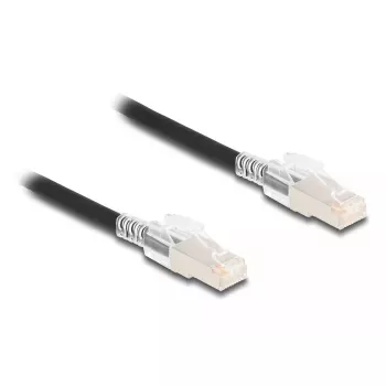 Netwerkkabel DELOCK 80256 Cat6a S/FTP (S-STP) RJ-45–RJ-45, 2 m, zwart