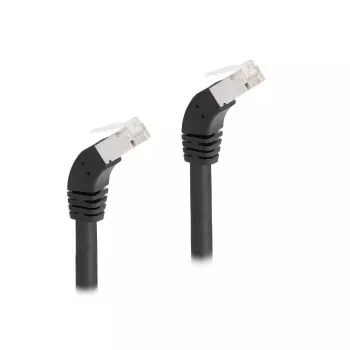 DeLOCK RJ45 netwerkkabel Cat.6A 45° omlaag haaks 2m zwart