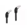 DeLOCK RJ45 netwerkkabel Cat.6A 45° omlaag haaks 2m zwart