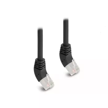 DeLOCK RJ45 netwerkkabel Cat.6A S/FTP 45° omhoog haaks 5m zwart