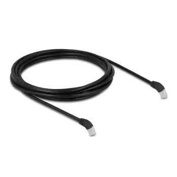 DeLOCK RJ45 netwerkkabel Cat.6A S/FTP 45° omlaag haaks 3 m zwart