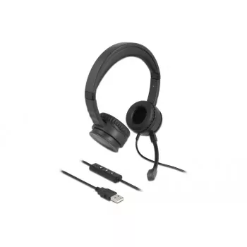 Headset DeLOCK USB stereo headset met kabelafstandsbediening