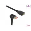 DisplayPort-verlengkabel DeLOCK 87091 2 m 90° omlaag gewinkeld