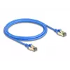 DeLOCK RJ45-netwerkkabel Cat.8.1 F/FTP slank 2 m blauw