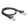 Netwerkkabel DeLOCK RJ45 80316 stekker op stekker Cat.6A 0,5 m zwart