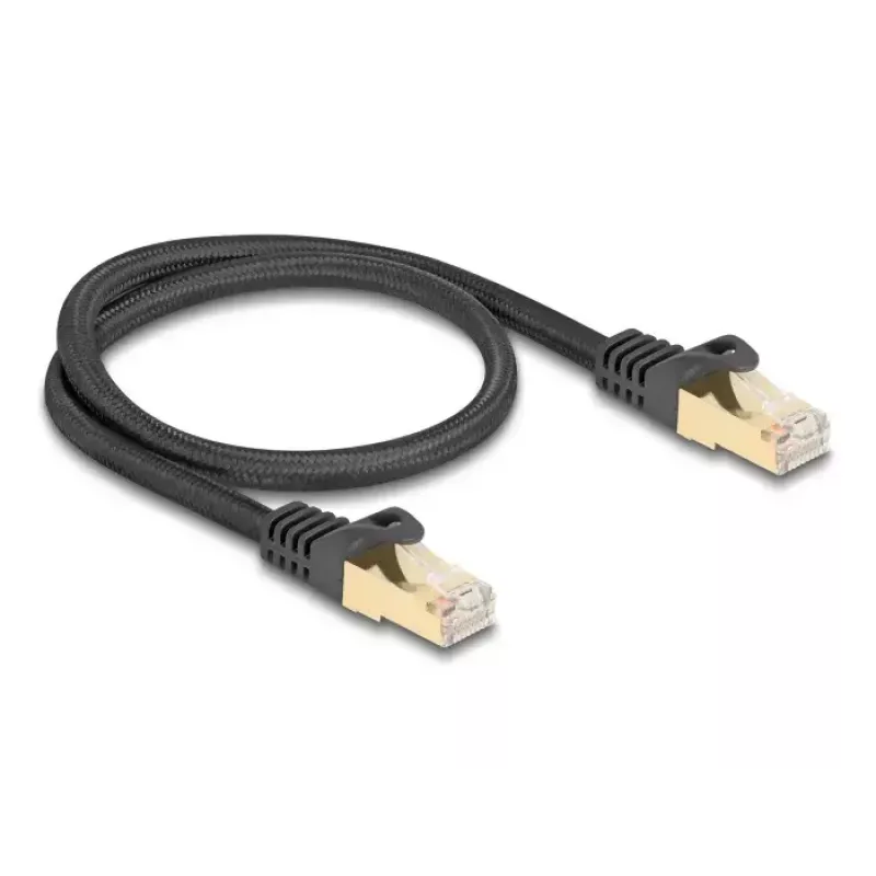 Netwerkkabel DeLOCK RJ45 80316 stekker op stekker Cat.6A 0,5 m zwart