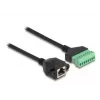 DeLOCK RJ45-kabel Cat.6 bus naar klemmenstrookadapter 2 m