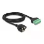 DeLOCK RJ45-kabel Cat.6 bus naar klemmenstrookadapter 2 m