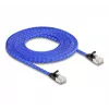 Netwerkkabel DeLOCK RJ45 plat Cat.6A 5m blauw