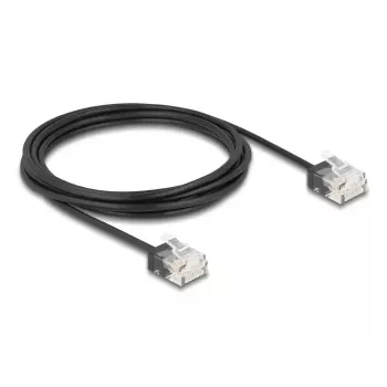Netwerkkabel DeLOCK RJ45 Cat.6 UTP ultra slank 3m zwart