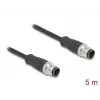 Netwerkkabel DeLOCK M12 kabel D-gecodeerd 4-polig stekker op stekker Cat5e 5 m zwart