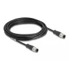 Netwerkkabel DeLOCK M12 kabel D-gecodeerd 4-polig stekker op stekker Cat5e 5 m zwart