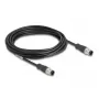 Netwerkkabel DeLOCK M12 kabel D-gecodeerd 4-polig stekker op stekker Cat5e 5 m zwart