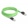 Netwerkkabel DeLOCK 80890 RJ-45 Cat6a 2 m zwart groen
