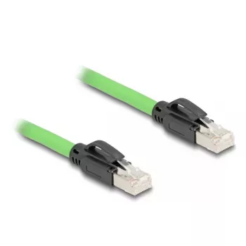 Netwerkkabel DeLOCK 80890 RJ-45 Cat6a 2 m zwart groen