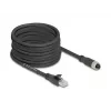 Netwerkkabel DeLOCK 80595 M12 naar RJ-45 Cat5e 10 m zwart