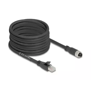 Netwerkkabel DeLOCK 80595 M12 naar RJ-45 Cat5e 10 m zwart