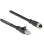 Netwerkkabel DeLOCK 80595 M12 naar RJ-45 Cat5e 10 m zwart