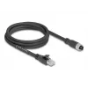 Netwerkkabel DeLOCK 80590 M12 naar RJ-45 Cat5e 2 m zwart