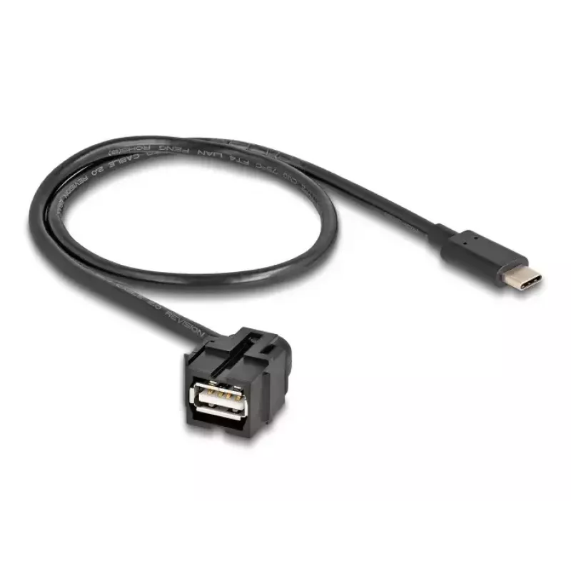 DeLOCK USB-kabel 0,5 m USB 2.0 USB-A USB-C 88056