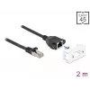 DeLOCK netwerkkabel 87112 2m Cat6a S/FTP RJ-45 zwart wit