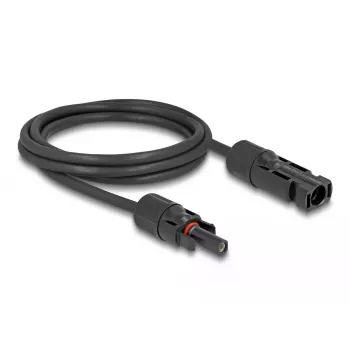 Kabel DeLOCK DL4 solarkabel 6 mm² stekker naar bus 3 m zwart