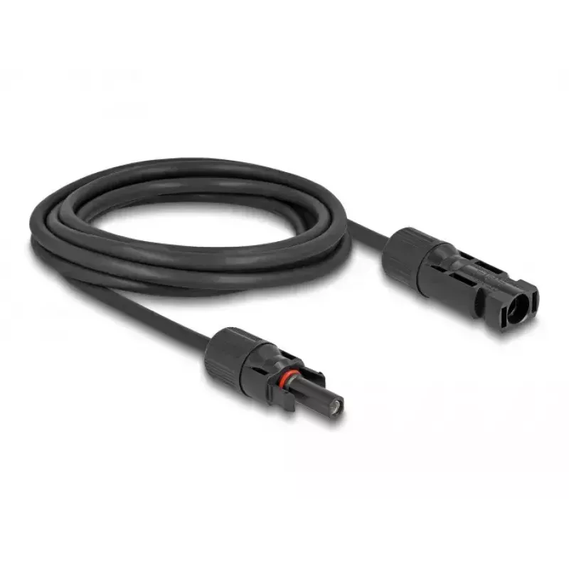 Kabel DeLOCK DL4 solarkabel 4 mm² stekker naar bus 3 m zwart