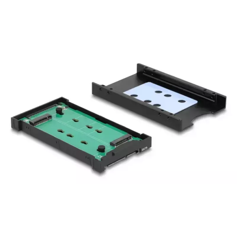 DELOCK interface-adapter U.2 (SFF-8639) naar M.2 Key M NVMe SSD, model 64301, zwart, host-stekker