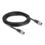 Netwerkkabel DeLOCK M12 kabel X-gecodeerd 8-polig stekker naar stekker Cat5e 5 m zwart