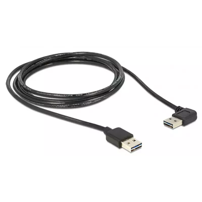 USB-kabel DeLOCK 3m USB 2.0 A m/m 90°