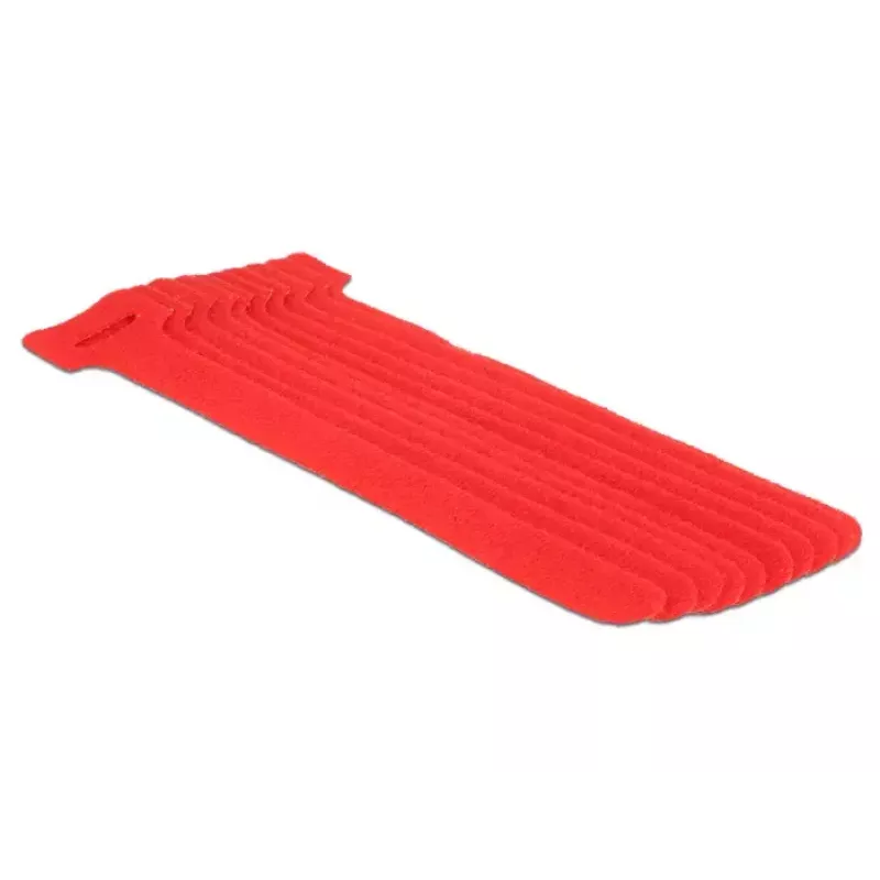 Klittenband-bevestigingselement DeLOCK 18689 rood 10 stk.