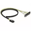 Interne stroomkabel DeLOCK 85686 0,5 m Mini SAS SFF-8087 naar 4 SATA
