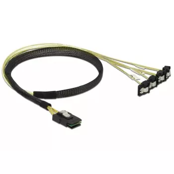 Interne stroomkabel DeLOCK 85686 0,5 m Mini SAS SFF-8087 naar 4 SATA