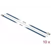 Kabelbinder DeLOCK 18794 roestvrij staal blauw 10 stuks