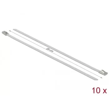 Kabelbinder DeLOCK 18817 staal wit 200mm 10 stuks