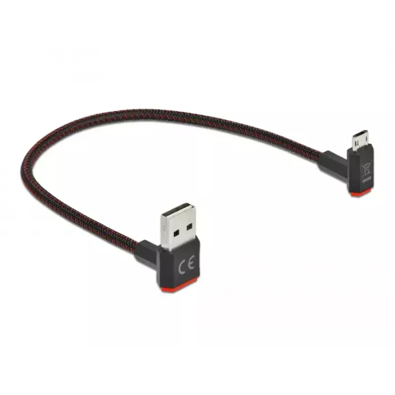 USB-kabel DeLOCK EASY-USB 2.0 Type-A naar Micro-B 0,2 m zwart