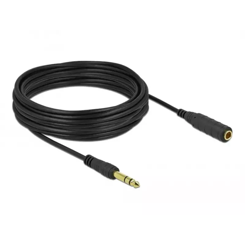 Stereo-jackverlengkabel DELOCK 86766 10 m zwart